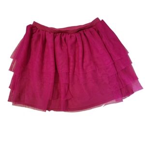 Girls 14/16 pink Ruffle tulle skirt